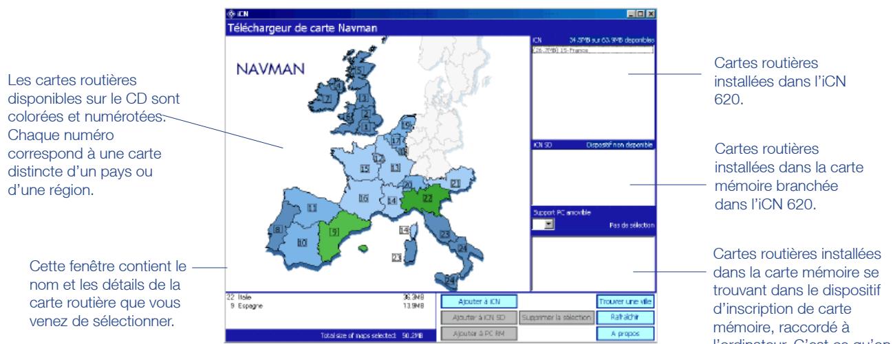 NAVMAN ICN 620 - Etape 3 : Installation des Cartes - 1