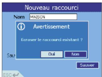 NAVMAN ICN 620 - Suppression d'un raccourci - 1
