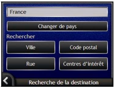 NAVMAN N - Ouvrez l'écran Recherche de la destination - 4