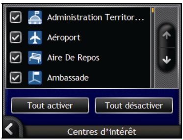 NAVMAN N - Comment activer les Centres d'intérêt ? - 6