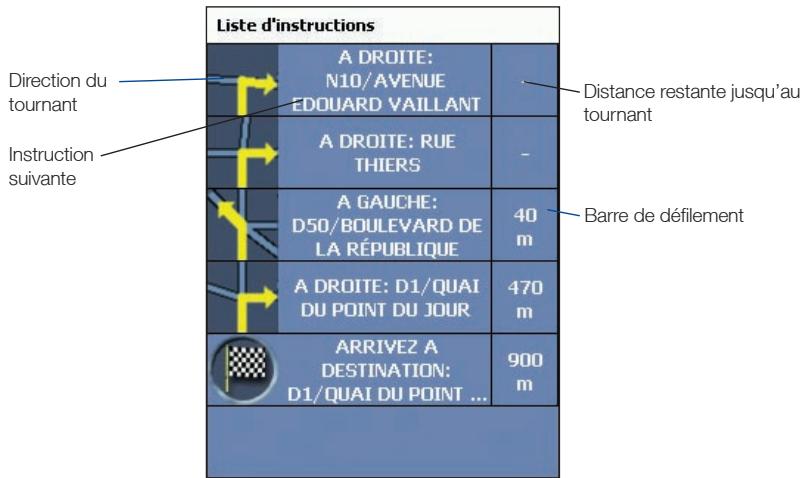 NAVMAN SMARTST - Ecran Nombre des instructions - 1