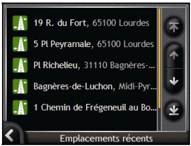 NAVMAN N - Comment se rendre à un emplacement récent? - 4