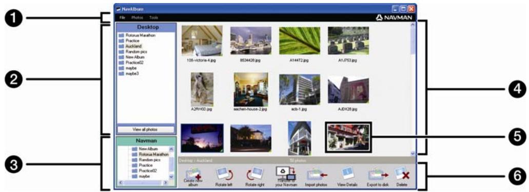 NAVMAN N - Fonctions de NavAlbum - 1