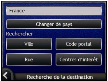NAVMAN N - Ouvrez l'écran Recherche de la destination - 4