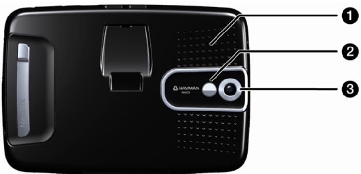 NAVMAN N - Éléments au dos de l'appareil - 1
