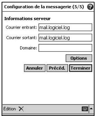 NAVMAN PIN 570 - Création d'un nouveau compte dans Boite de réception - 5