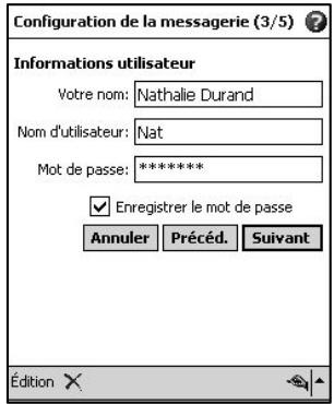 NAVMAN PIN 570 - Création d'un nouveau compte dans Boite de réception - 3