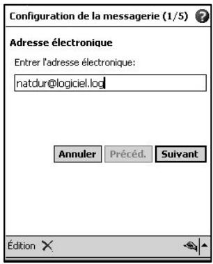 NAVMAN PIN 570 - Création d'un nouveau compte dans Boite de réception - 1