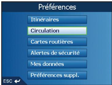 NAVMAN TM550-TRAFFIC-MODULE - Configuration des préférences RDS-TMC - 1