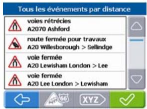 NAVMAN F-SERIES T1 TRAFFIC MODULE - Visualisation détaillée des événements - 2