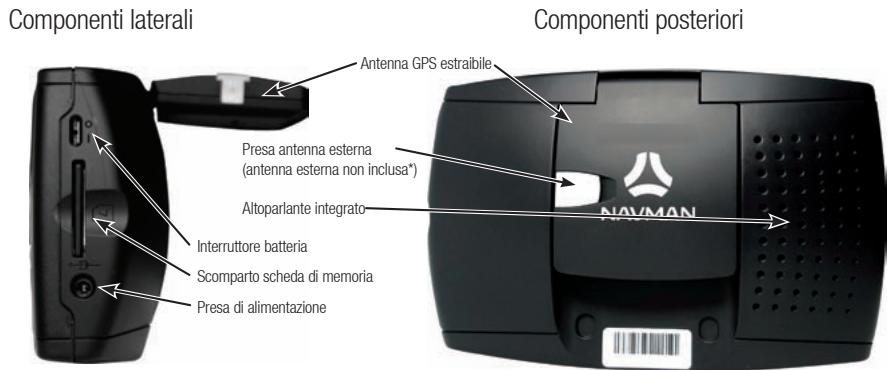 NAVMAN ICN330 - Componenti anteriori - 2
