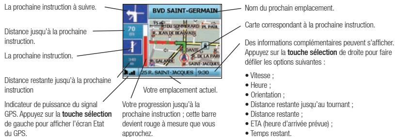 NAVMAN ICN330 - Écran instruction suivante - 1
