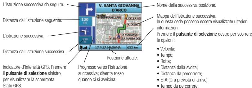 NAVMAN ICN330 - Schermata Prossima istruzione - 1