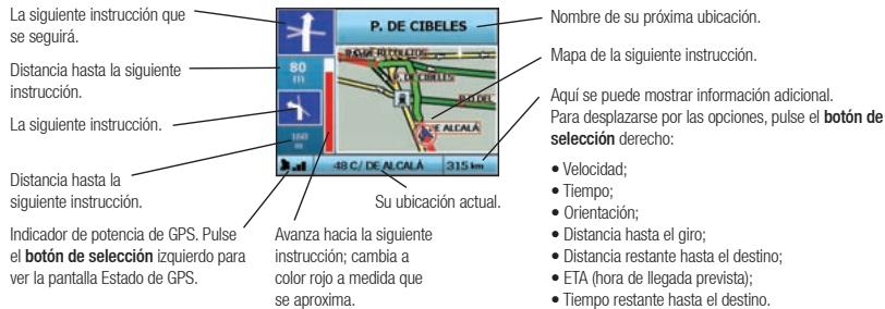 NAVMAN ICN330 - Pantalla Siguiente instrucción - 1