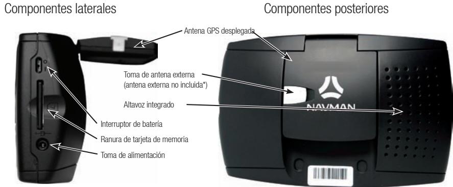 NAVMAN ICN330 - Componentes frontales - 2