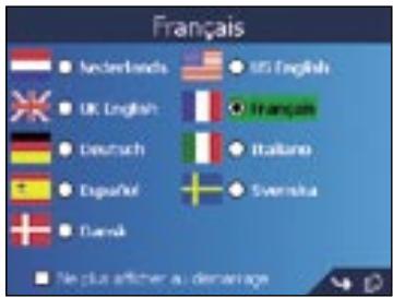 NAVMAN ICN530 - Troisième étape : Écran Langue - 1