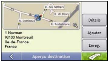 NAVMAN S30 3D - Utilisation de l'écran Recherche de la destination - 3