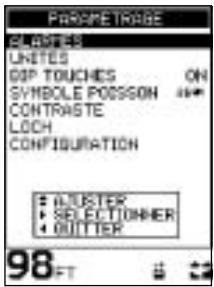 NAVMAN FISH 4150 - Menu PARAMETRAGE - 2