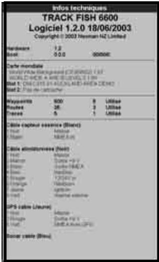 NAVMAN TRACKFISH 6600 - EcranInfosTechniques - 1