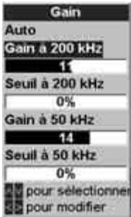 NAVMAN TRACKFISH 6600 - 8-5 Gain, seuil et échelle - 1
