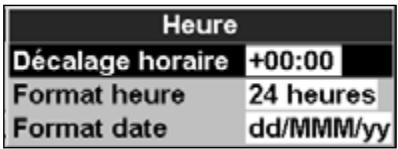 NAVMAN TRACKFISH 6600 - 15-12 Paramétrage >Heure - 1
