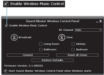CREATIVE SOUND BLASTER WIRELESS TRANSMITTER - Utilisation des fonctionnalités sans fil - 1