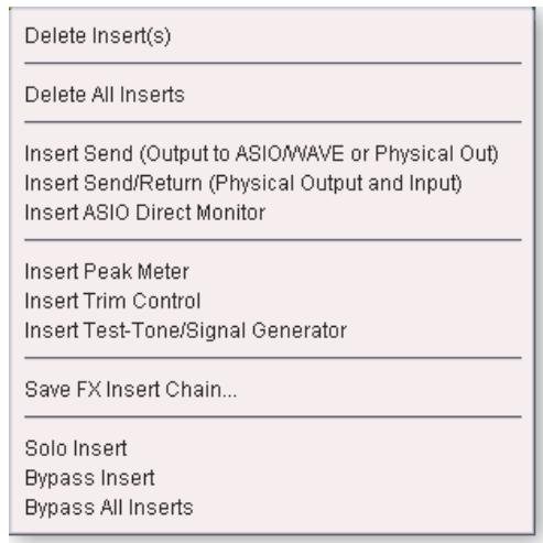 CREATIVE E-MU 0404 PCIE - Le menu Insert - 1