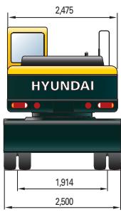 HYUNDAI R170W-9 - RAYONS D'ACTION R170W-9 / FLECHE ARTICULEE - 3