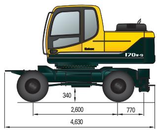 HYUNDAI R170W-9 - RAYONS D'ACTION R170W-9 / FLECHE ARTICULEE - 4