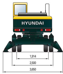 HYUNDAI R170W-9 - RAYONS D'ACTION R170W-9 / FLECHE ARTICULEE - 5