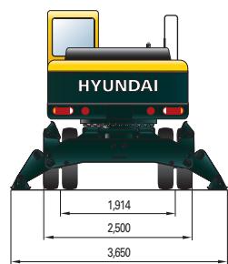 HYUNDAI R170W-9 - RAYONS D'ACTION R170W-9 / FLECHE ARTICULEE - 11