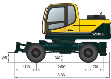 HYUNDAI R170W-9 - RAYONS D'ACTION R170W-9 / FLECHE ARTICULEE - 10