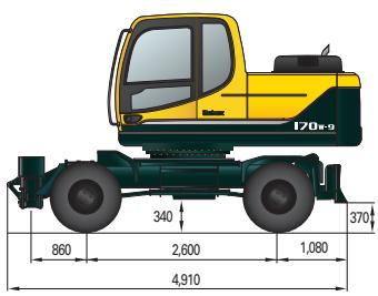 HYUNDAI R170W-9 - RAYONS D'ACTION R170W-9 / FLECHE ARTICULEE - 6