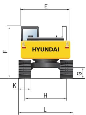 HYUNDAI R210LC-7A - Dimensions R210NLC-7A Flèche en une piece - 2