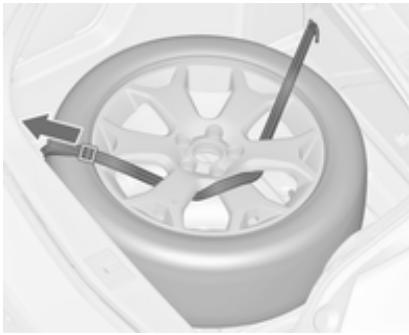 OPEL ASTRA IV - Rangement d'une roue de taille normale endommagée, modèle berline 3 portes et 5 portes - 2