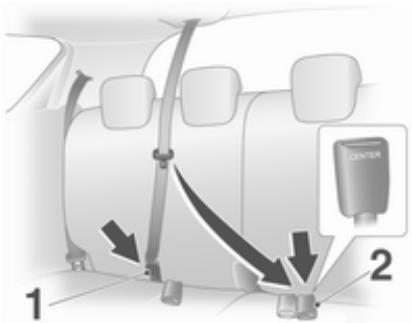 OPEL AGILA 2012 - Ceinture de sécurité des sièges arrêté - 1