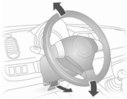 OPEL AGILA 2012 - Réglage du volant - 1