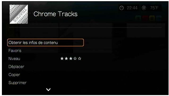 WESTERN DIGITAL TV LIVE HUB - Options de menu de musique - 1