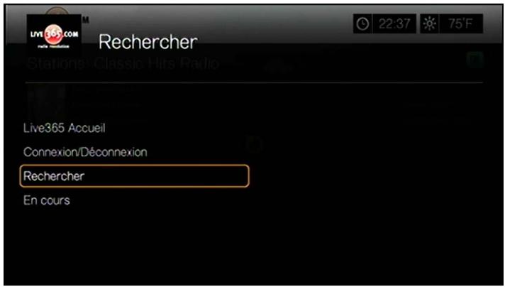 WESTERN DIGITAL TV LIVE HUB - Recherche d'une station LIVE365. - 1