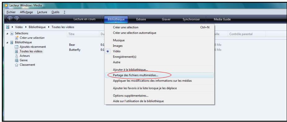 WESTERN DIGITAL WD SHARESPACE - Clique sur bibliothèque > partage des fichiers multimédias. - 1