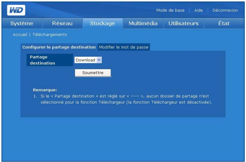 WESTERN DIGITAL WD SHARESPACE - Configurer le partage de destination - 1