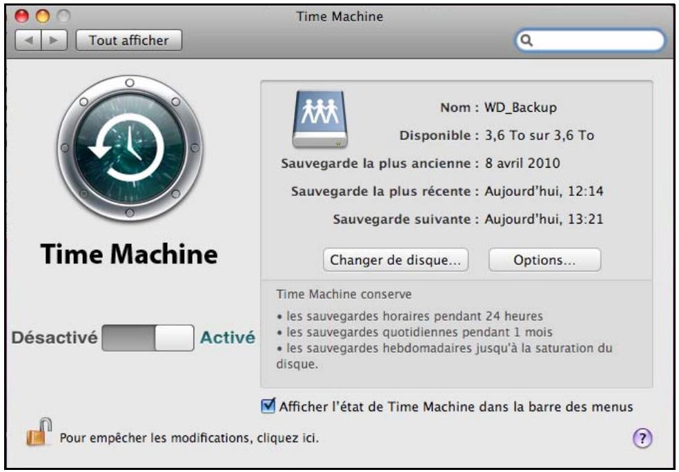 WESTERN DIGITAL WD SHARESPACE - Configuration de time machine - 8