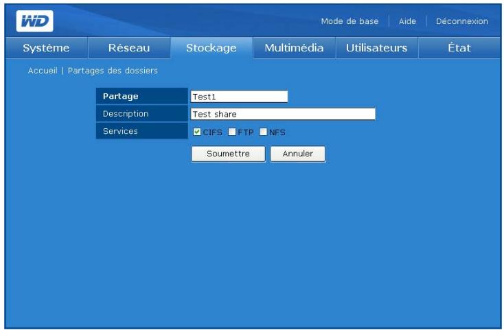 WESTERN DIGITAL WD SHARESPACE - Pour modifier les propriétés du partage : - 2