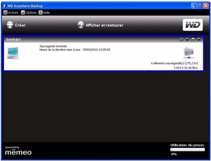 WESTERN DIGITAL WD SHARESPACE - Cliquez sur afficher et restaurer. - 1