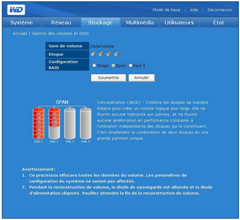 WESTERN DIGITAL WD SHARESPACE - Pour modifier un volume : - 2