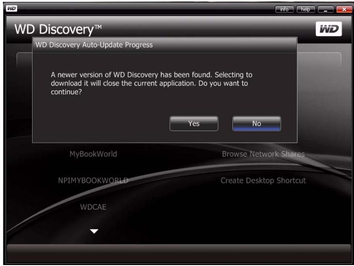 WESTERN DIGITAL WD SHARESPACE - Mise à jour automatique de WD discovery - 1