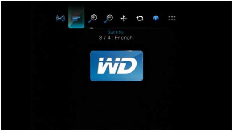 WESTERN DIGITAL WD TV LIVE MEDIA PLAYER - Sélectionner des sous-titres - 2
