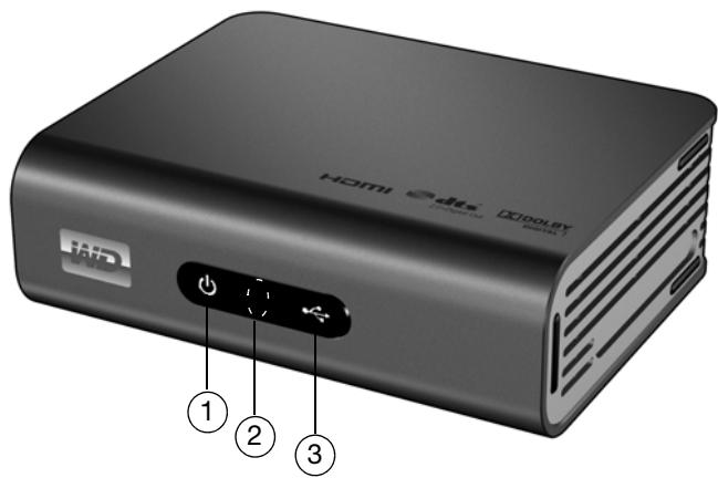 WESTERN DIGITAL WD TV LIVE MEDIA PLAYER - Témoins LED - 1