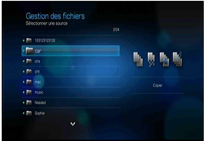 WESTERN DIGITAL WD TV LIVE MEDIA PLAYER - Copier, déplacer, et effacer des fichiers - 3