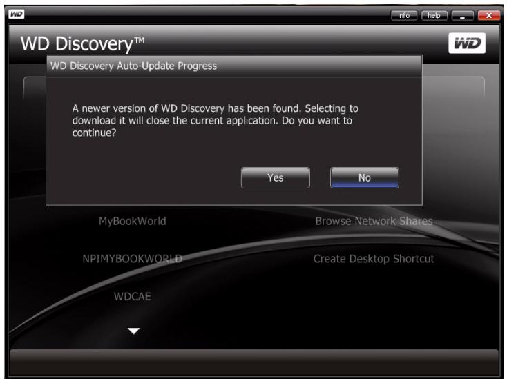 WESTERN DIGITAL WORLD EDITION - Mise à jour automatique de WD discovery - 1